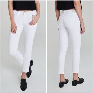 New! AG Adriano Goldschmied Prima Ankle Cigarette Leg Jeans in White - Size 31